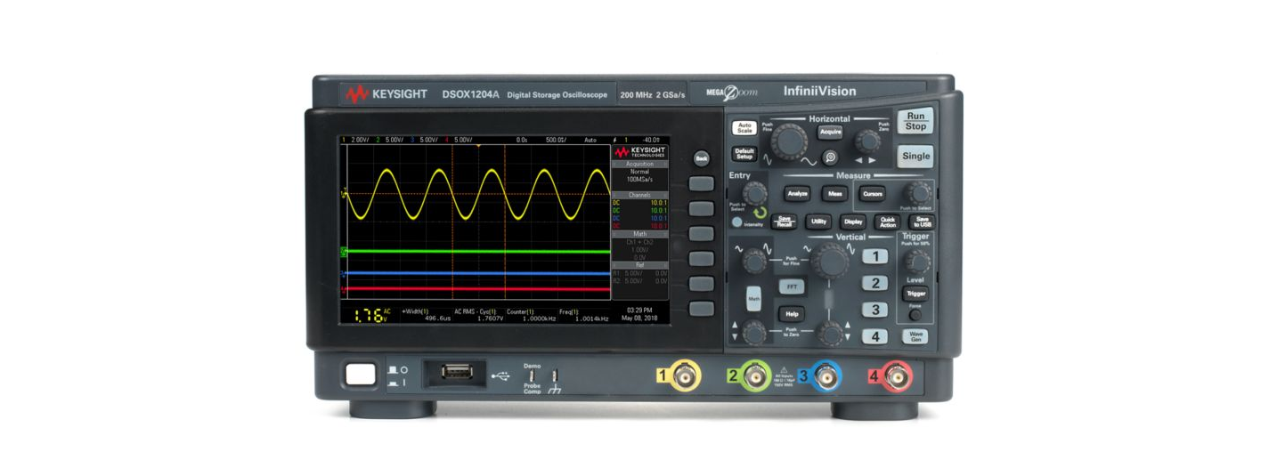 DSOX1204A 示波器：70/100/200 MHz，4 个模拟通道